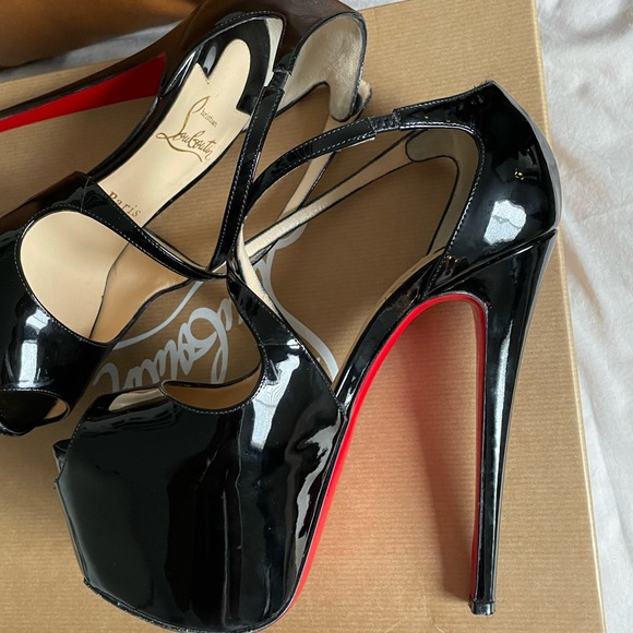 Christian Louboutin Exagona 160 patent black 37.5 - Picture 7 of 16